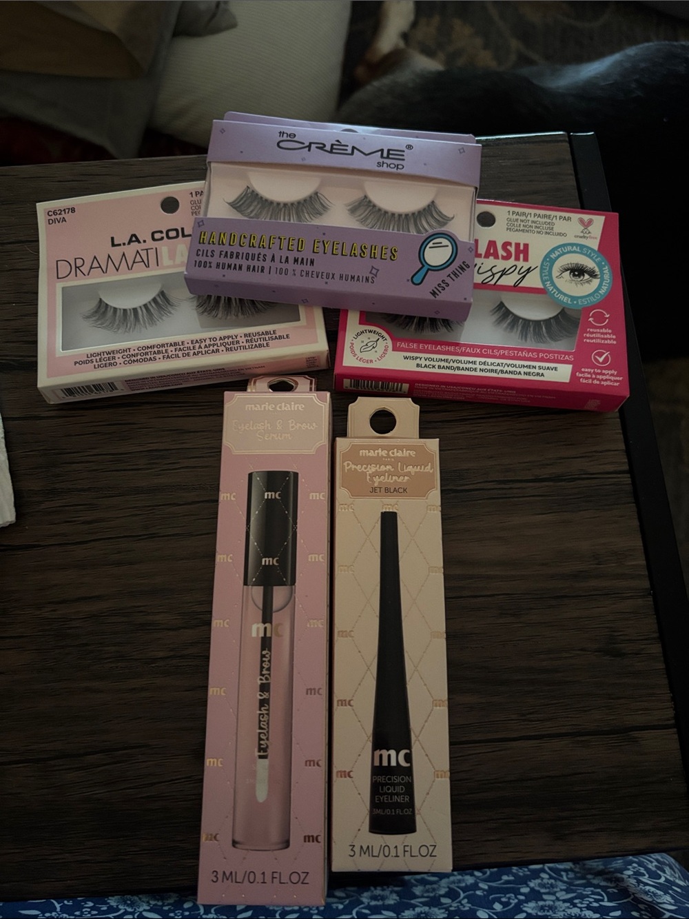 Marie Claire Black Precision Liquid Eyeliner & Lash Set with Pink Packaging
